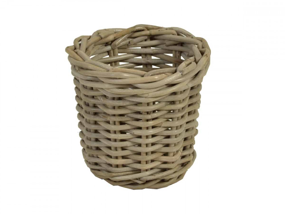 Korb Rattan Landhaus Kubu-grau