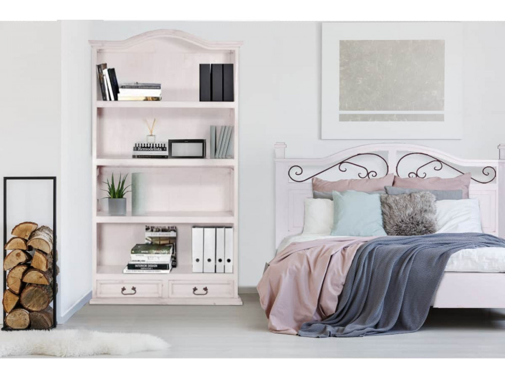 Bücherregal Mexico Möbel Landhaus Pinie Weiß