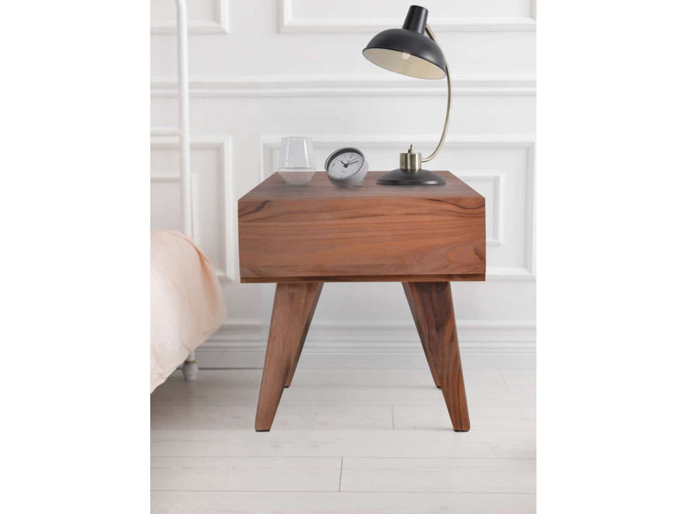 Beistelltisch Tamesi Modern Teak Dunkelbraun