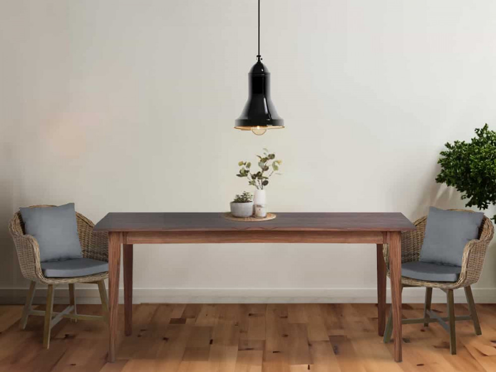 Esstisch Tamesi Modern Massivholz Teak Dunkelbraun