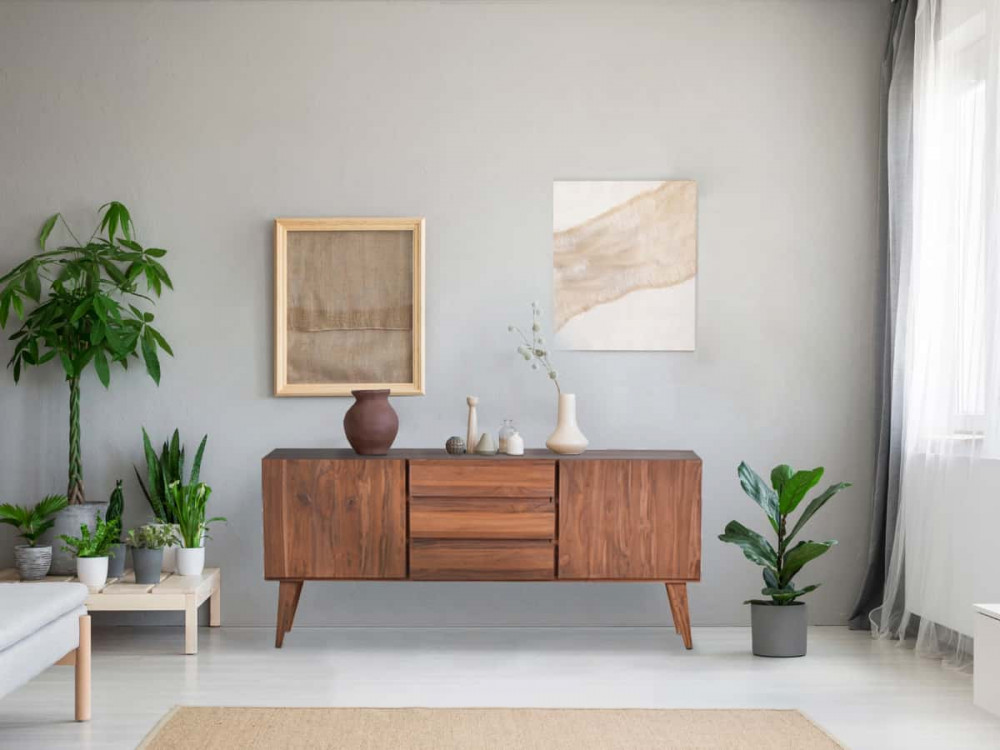 Sideboard Tamesi Modern Teak Dunkelbraun