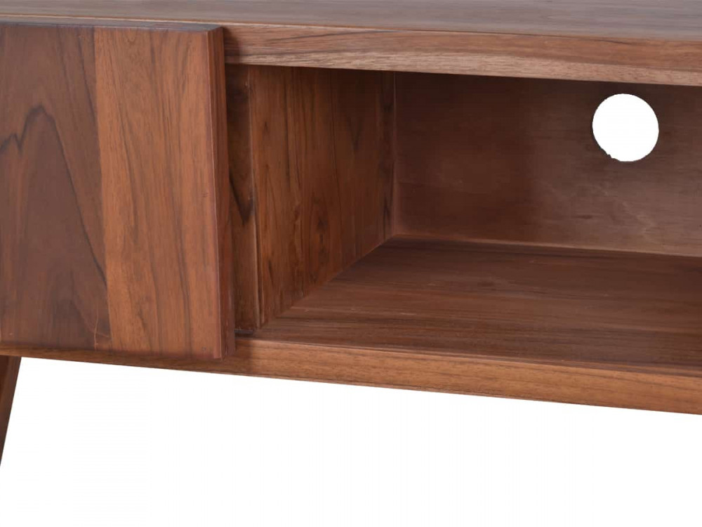 TV-Kommode Tamesi Modern Teak Dunkelbraun