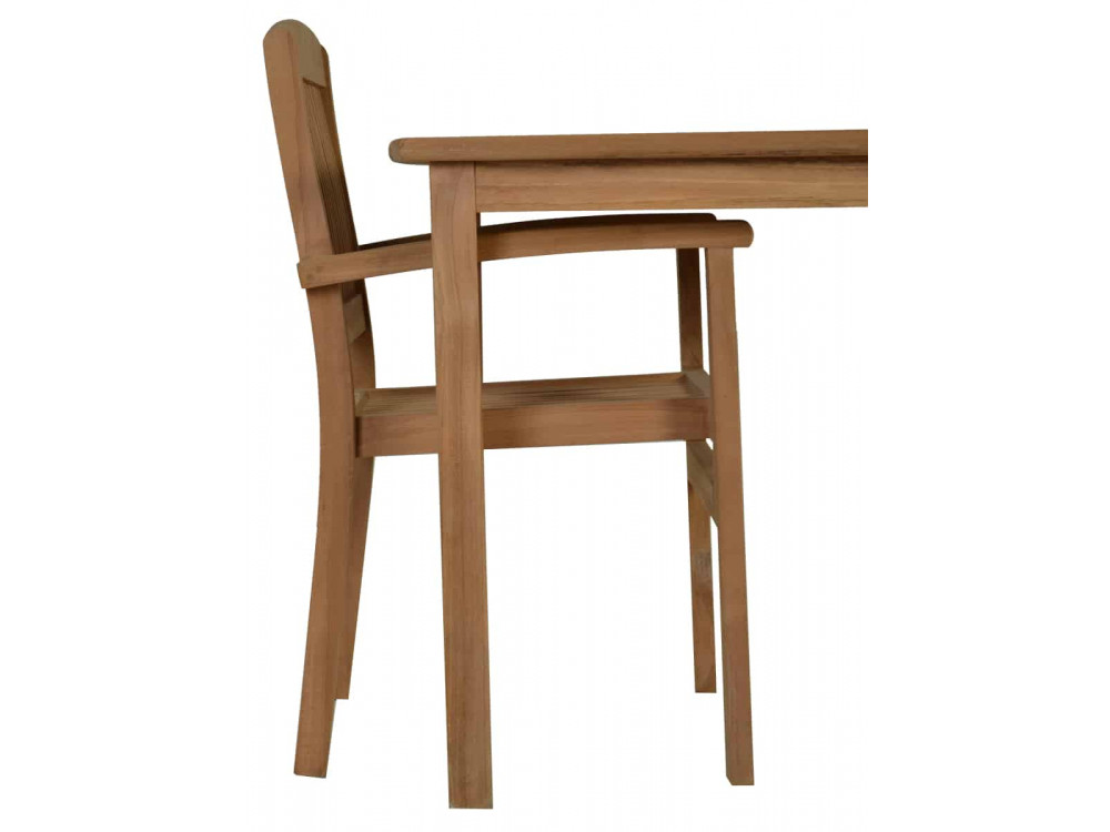 Gartentisch  Gartenmöbel Outdoor Modern Teak Honig 70086 5