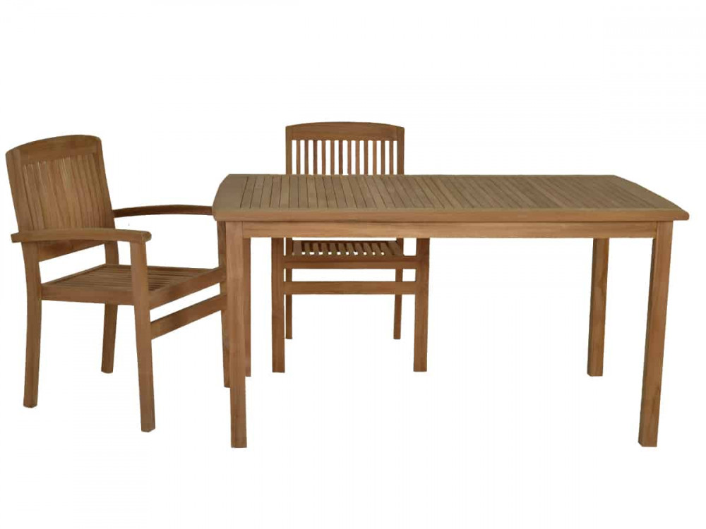 Gartentisch  Gartenmöbel Outdoor Modern Teak Honig 70086 7