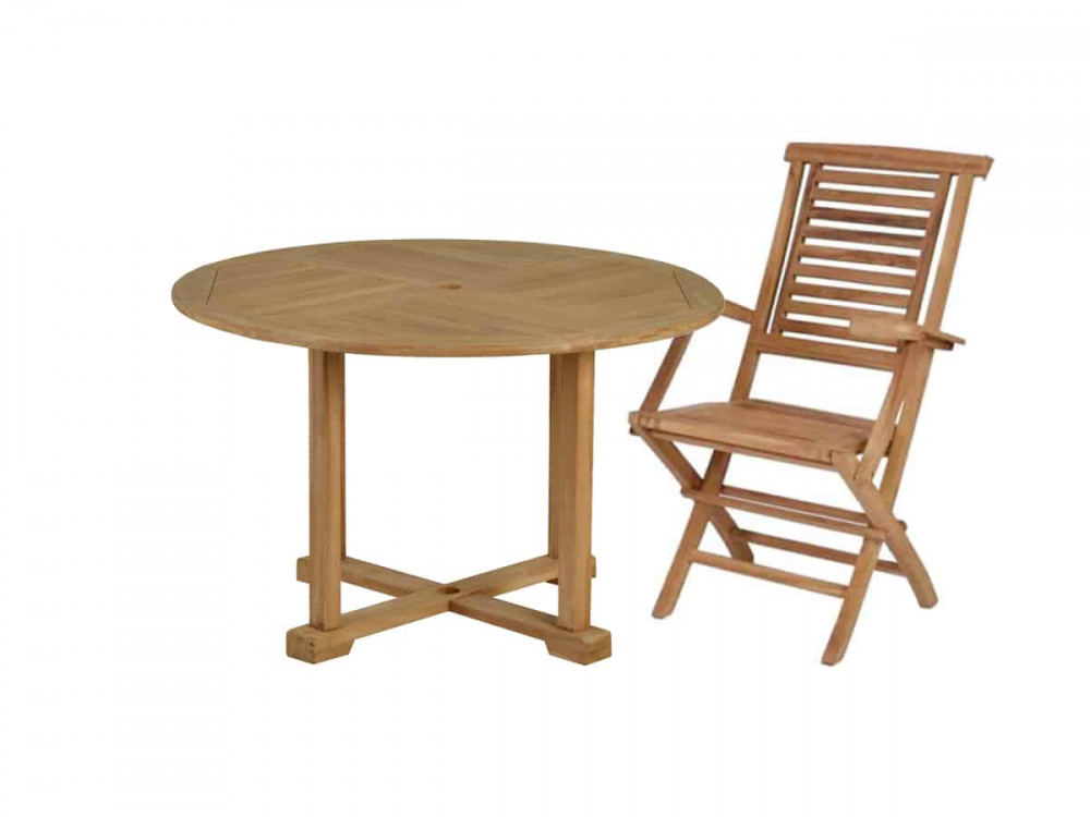 Gartentisch  Gartenmöbel Outdoor Modern Teak Honig