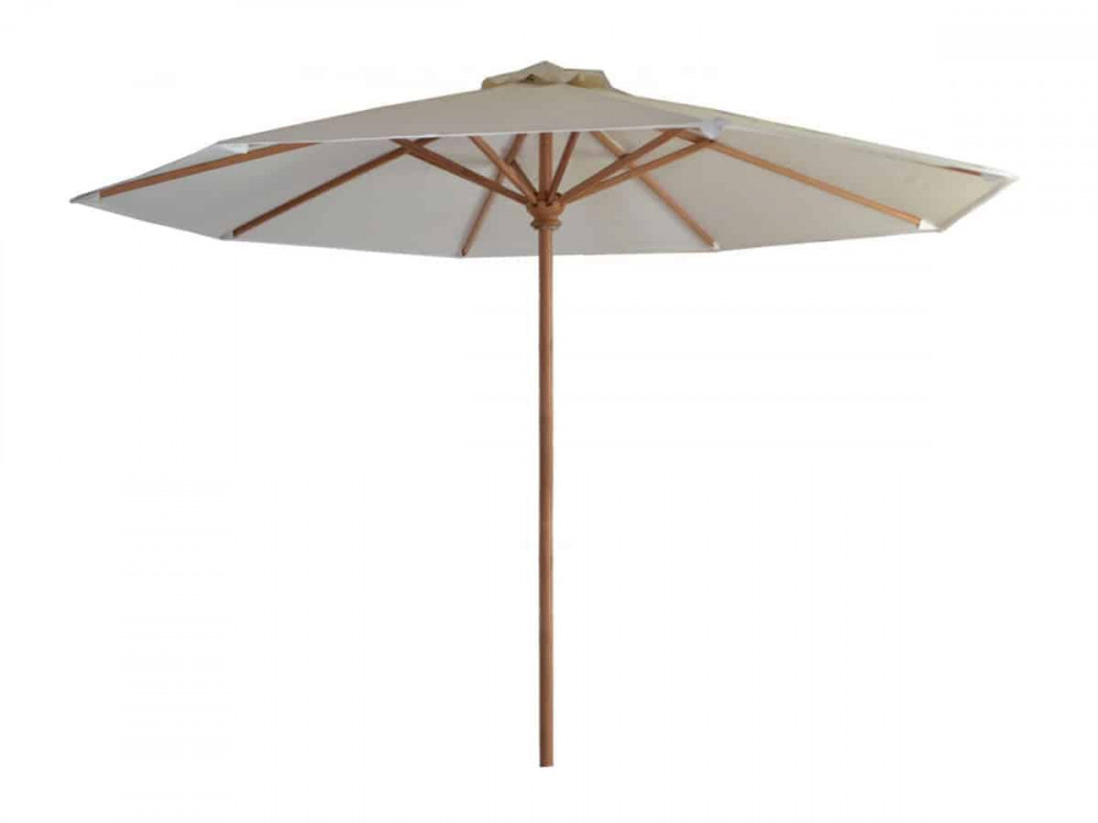 Schirm  Gartenmöbel Outdoor Modern Teak Weiß