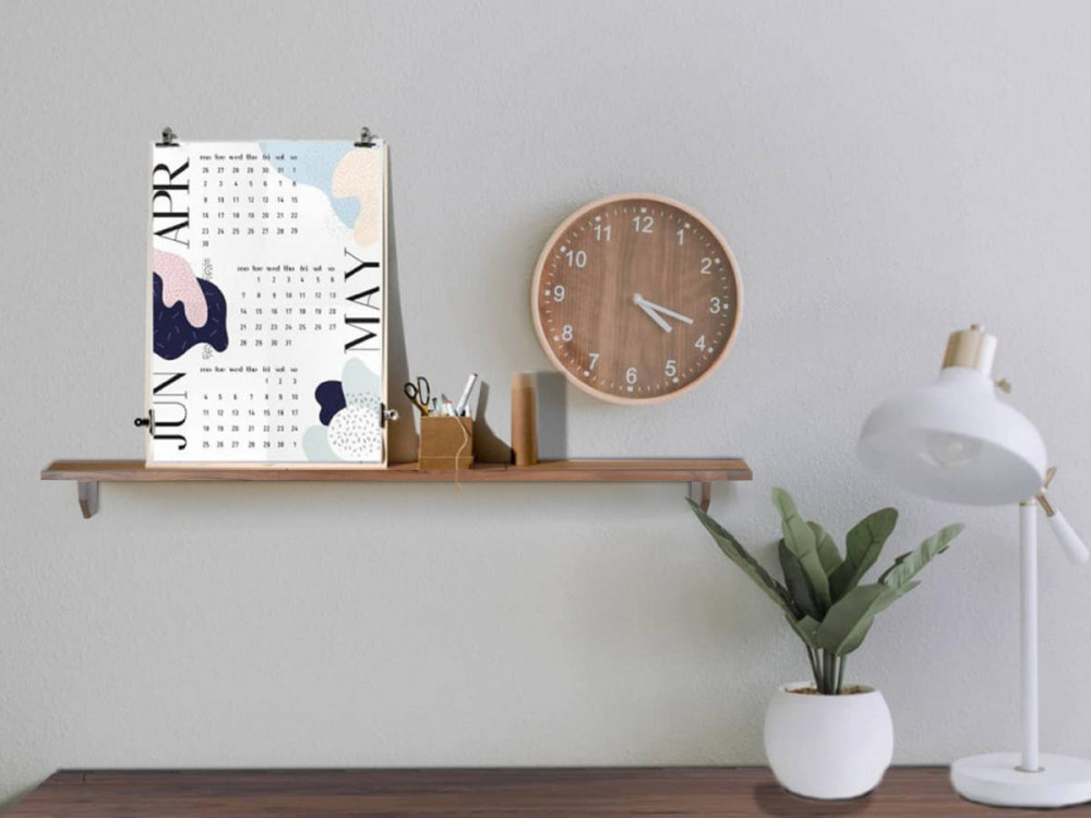 Wandregal Thali Modern Teak Braun