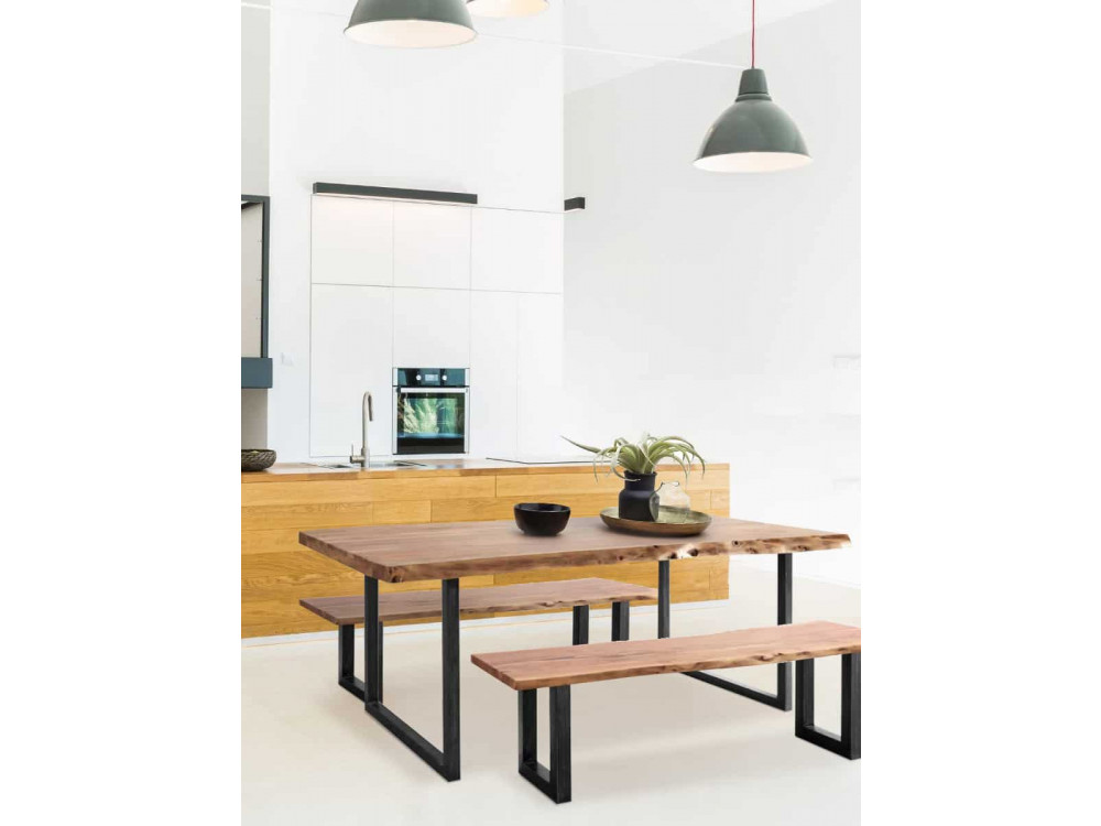 Esstisch Vanaja Modern Teak Dunkelbraun