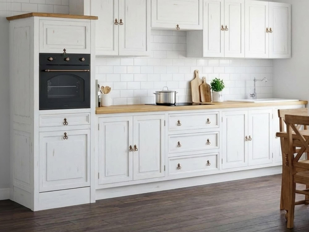 Küchenmodul Mexico Möbel Landhaus Cremeweiß