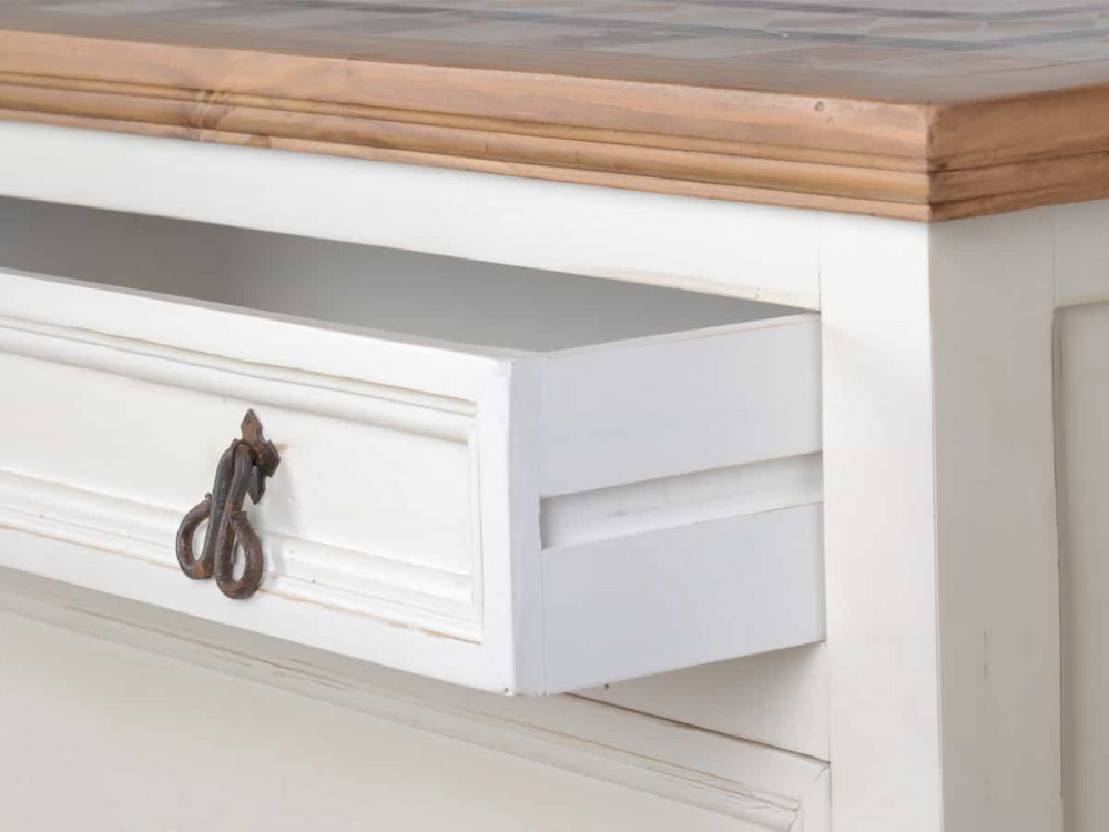 Küchenmodul Mexico Möbel Landhaus Pinie Weiß