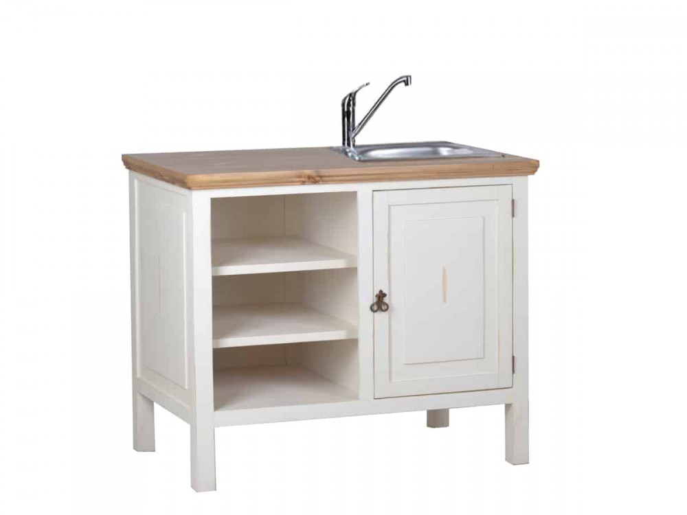 Küchenmodul Mexico Möbel Landhaus Pinie Weiß