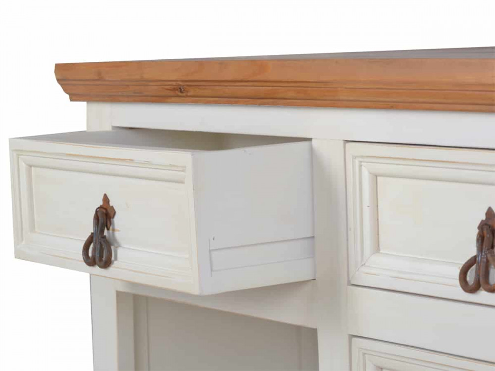 Küchenmodul Mexico Möbel Landhaus Pinie Weiß