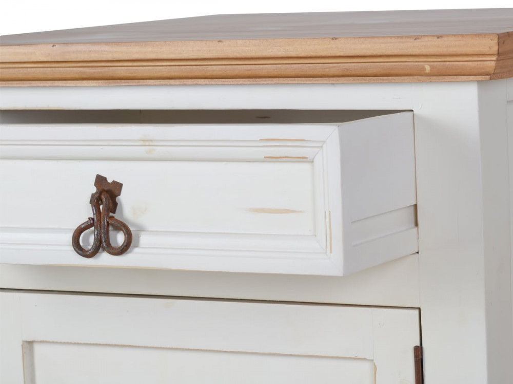 Küchenmodul Mexico Möbel Landhaus Pinie Weiß