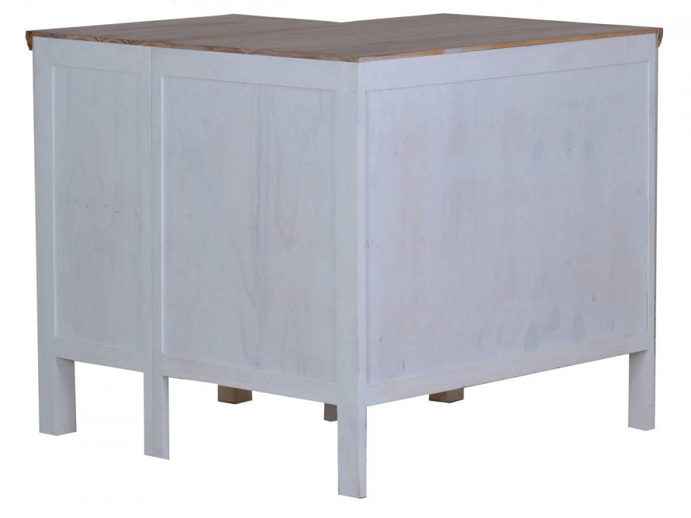 Küchenmodul Mexico Möbel Landhaus Pinie Weiß