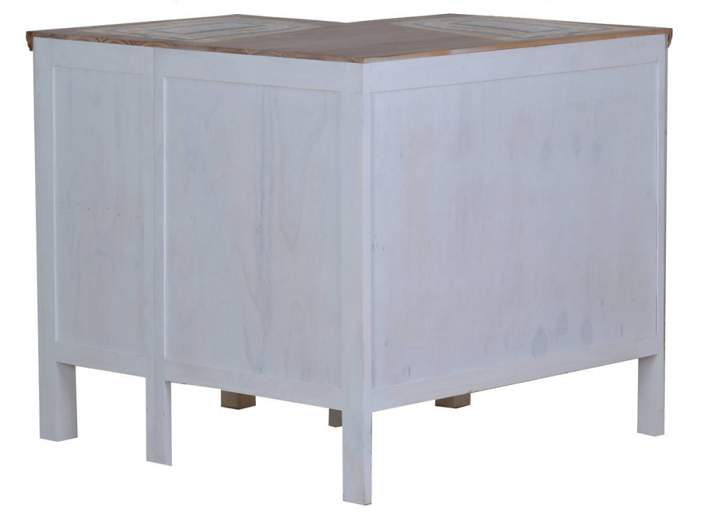 Küchenmodul Mexico Möbel Landhaus Pinie Weiß