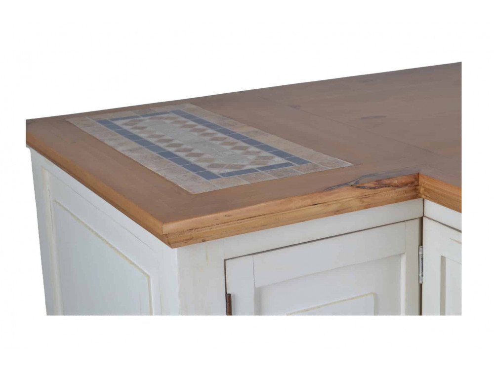 Küchenmodul Mexico Möbel Landhaus Pinie Weiß