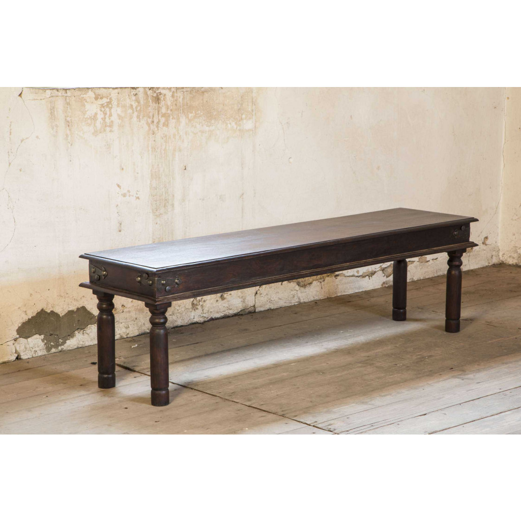 Bank Colombo Kolonialstil Pinie Walnuss