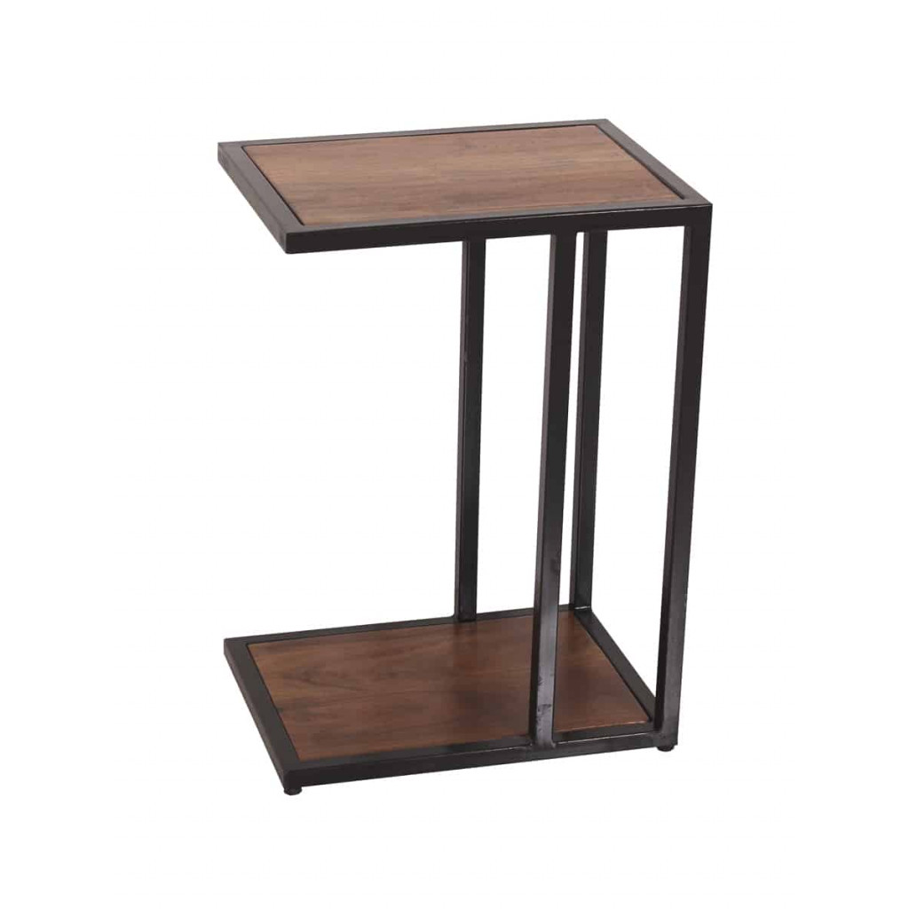 Beistelltisch Madras Modern Massivholz Metall Akazie Braun