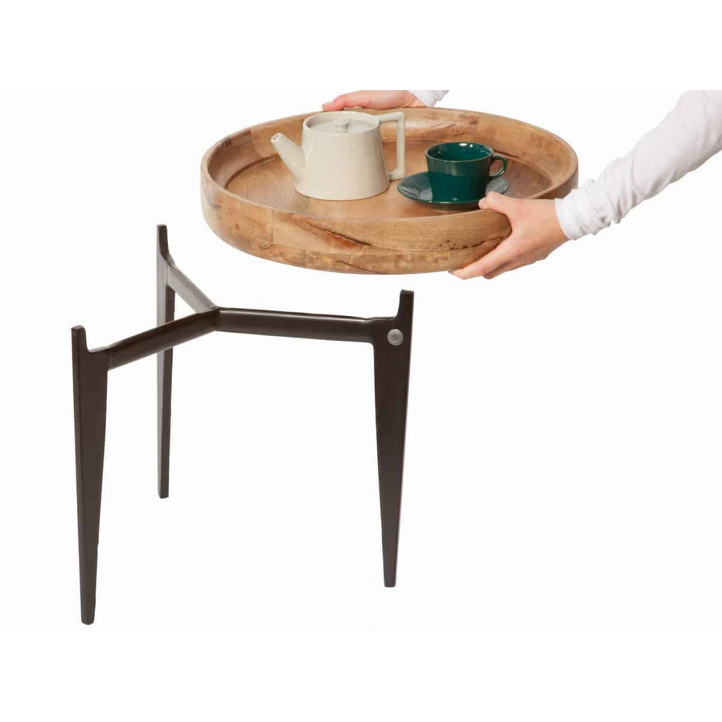 Beistelltisch Tom Tailor Modern Massivholz Metall Mango Braun