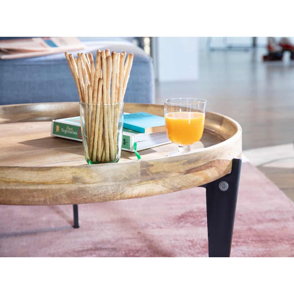 Beistelltisch Tom Tailor Modern Massivholz Metall Mango Braun