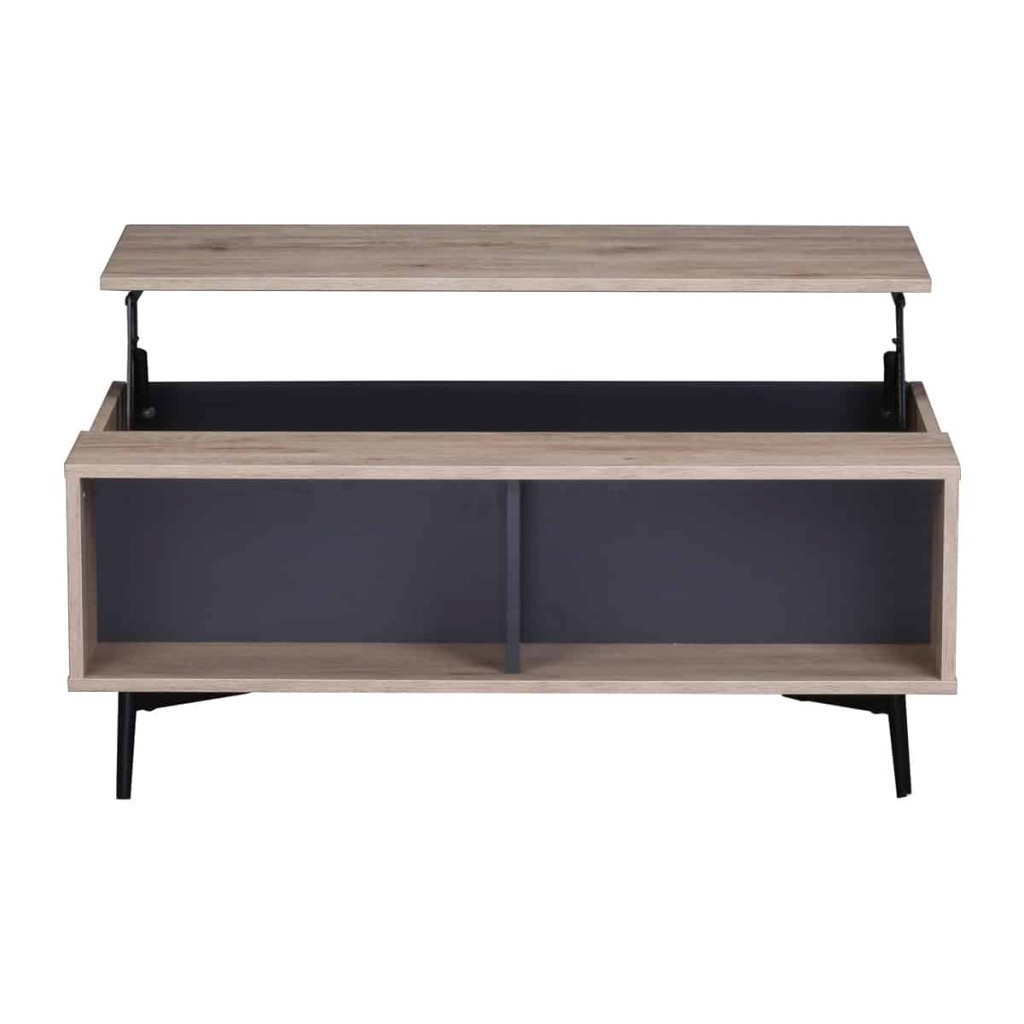 Couchtisch Benton Modern MDF Metall Braun