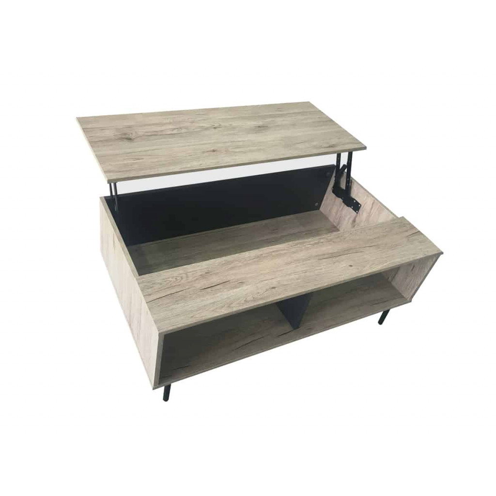 Couchtisch Benton Modern MDF Metall Braun