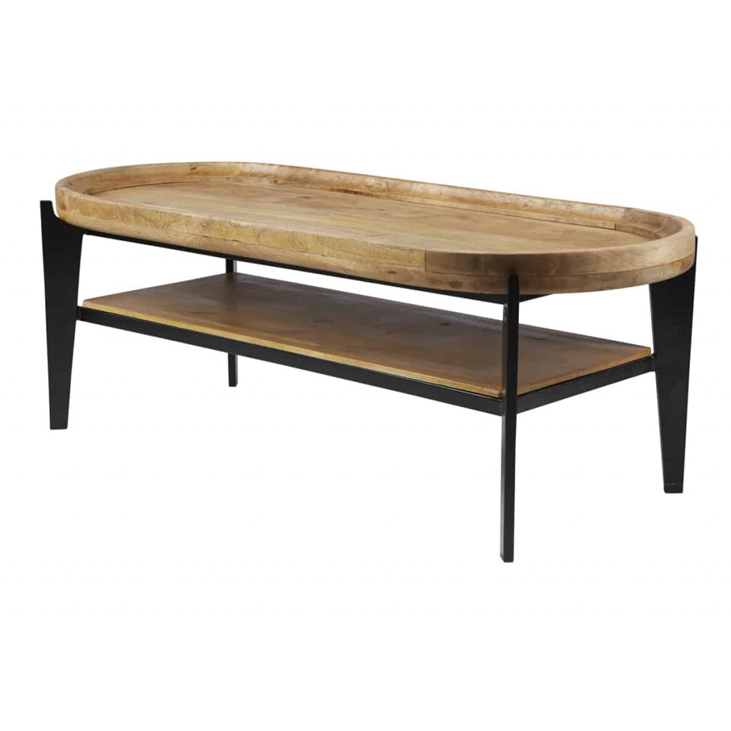 Couchtisch Tom Tailor Modern Massivholz Metall Mango Braun