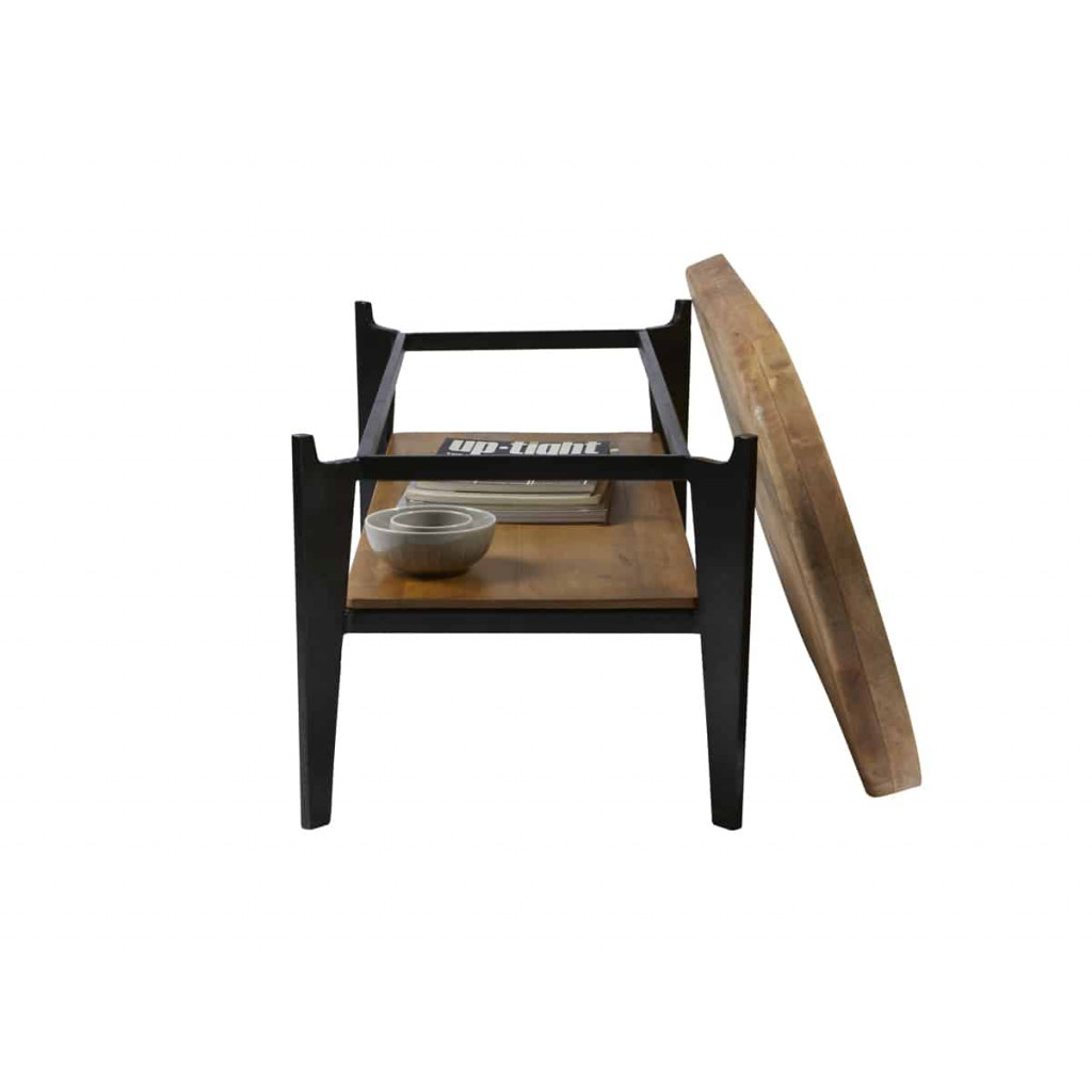 Couchtisch Tom Tailor Modern Massivholz Metall Mango Braun