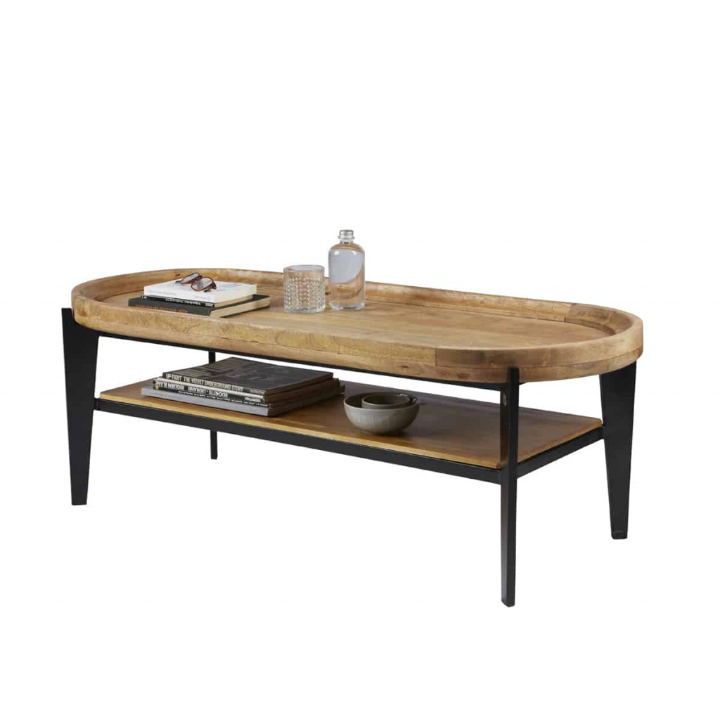 Couchtisch Tom Tailor Modern Massivholz Metall Mango Braun