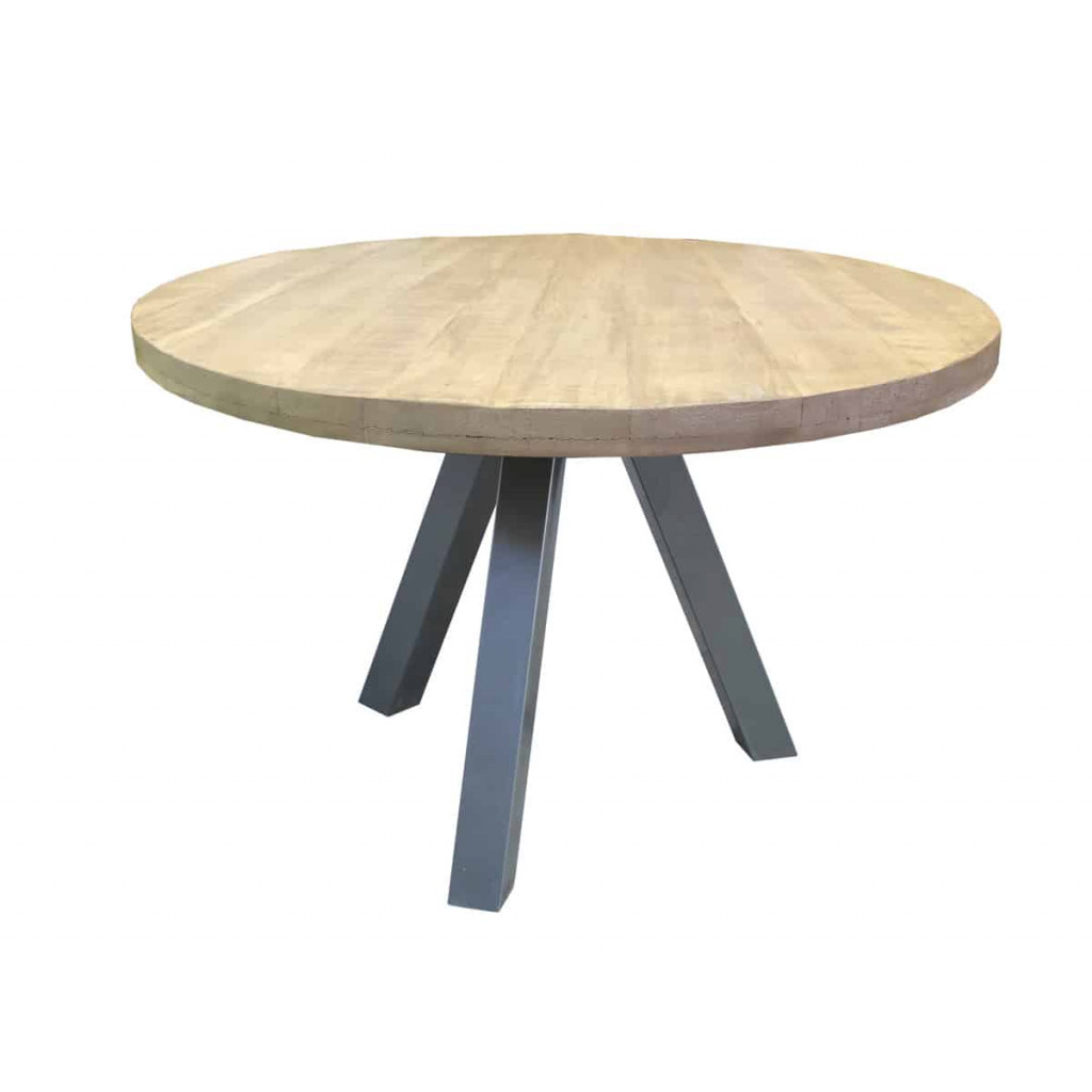 Esstisch  Modern Massivholz Metall Mango Hellbraun