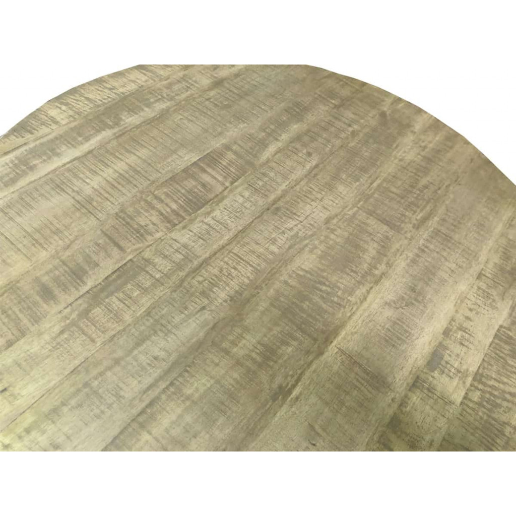 Esstisch  Modern Massivholz Metall Mango Hellbraun