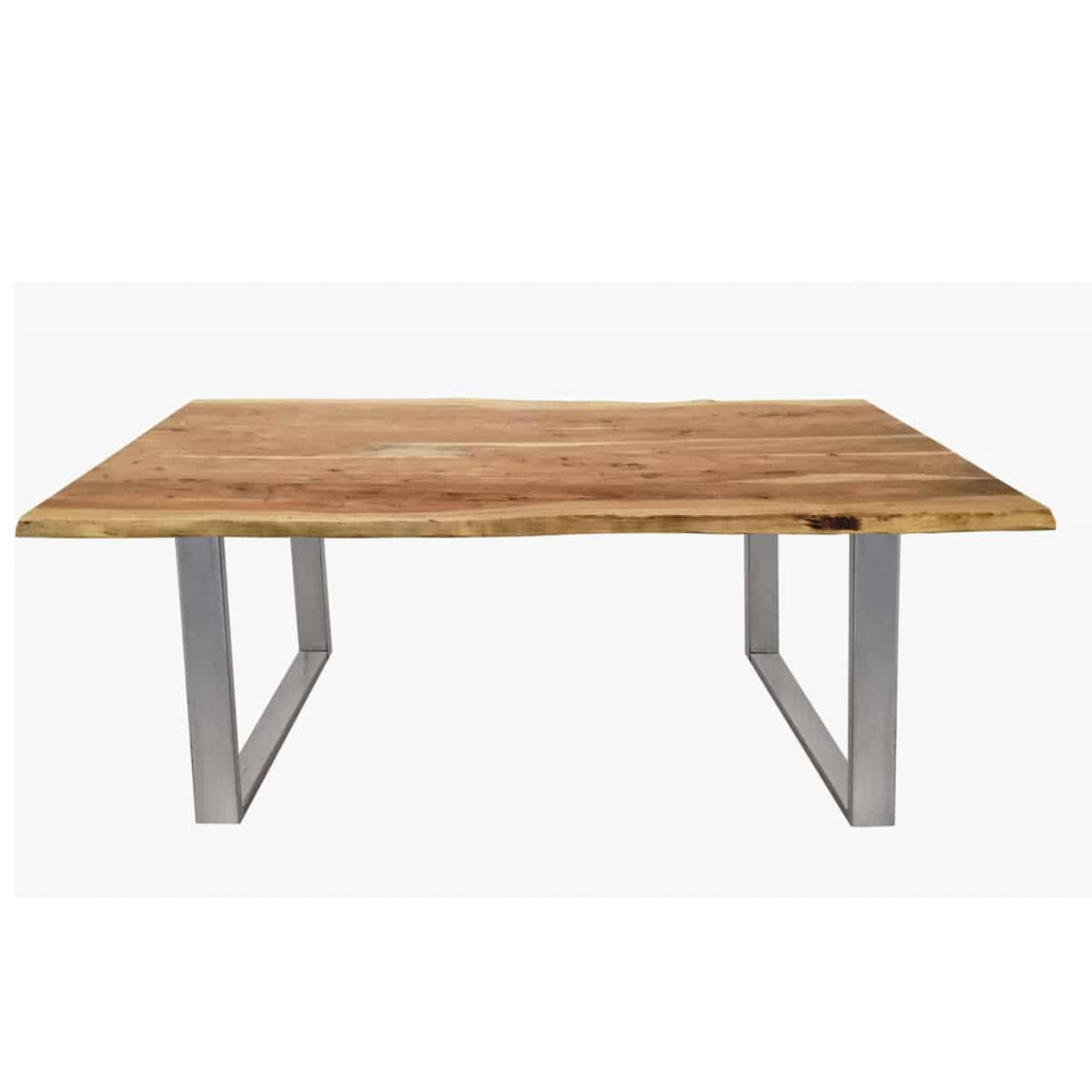 Esstisch Vanaja Modern Massivholz Metall Akazie Braun