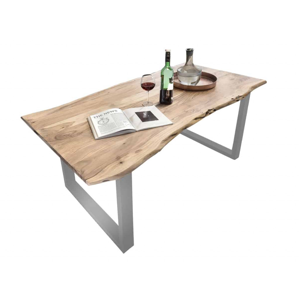 Esstisch Vanaja Modern Massivholz Metall Akazie Braun