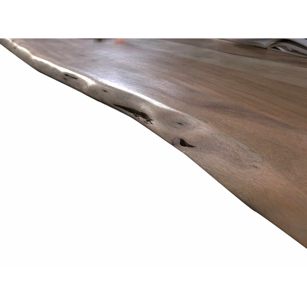 Esstisch Vanaja Modern Massivholz Metall Akazie Dunkelbraun