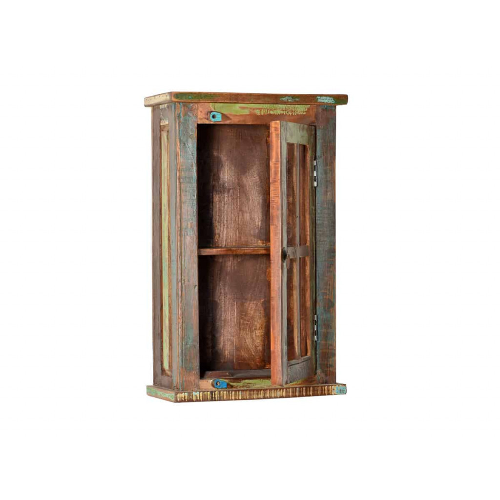 Hängeschrank  Shabby Chic Massivholz Recycletes Holz Braun