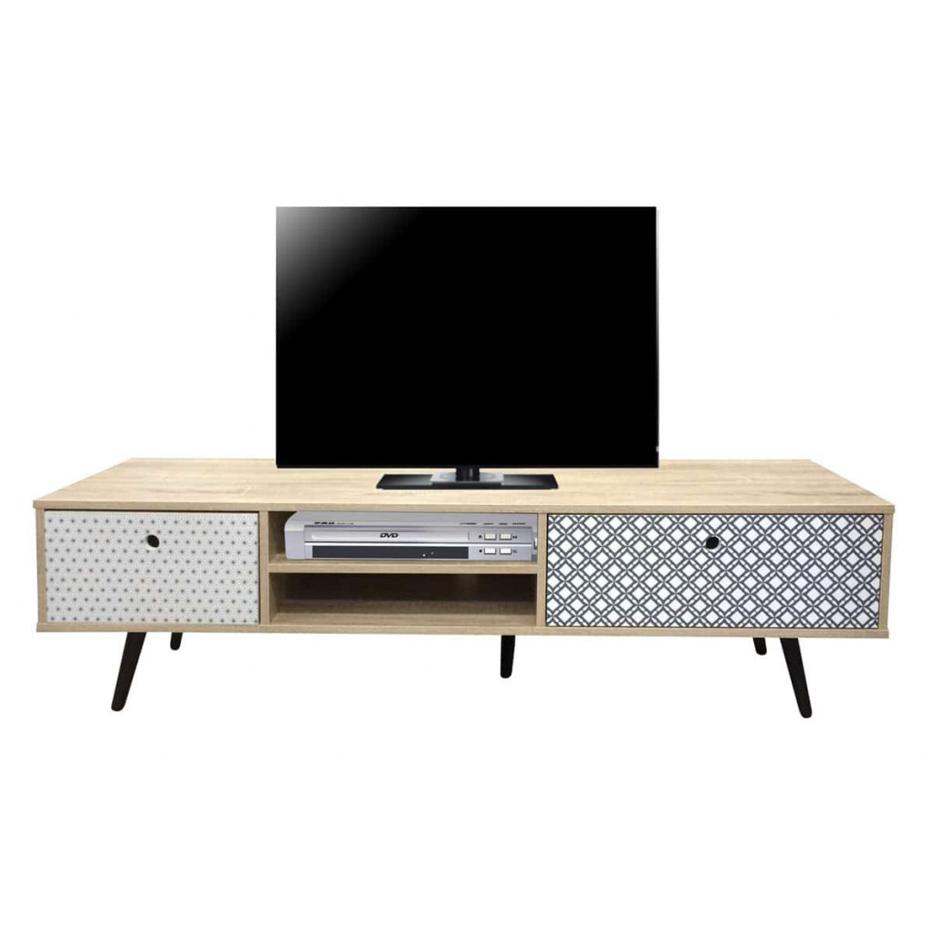 Lowboard Benton Modern MDF Metall Braun