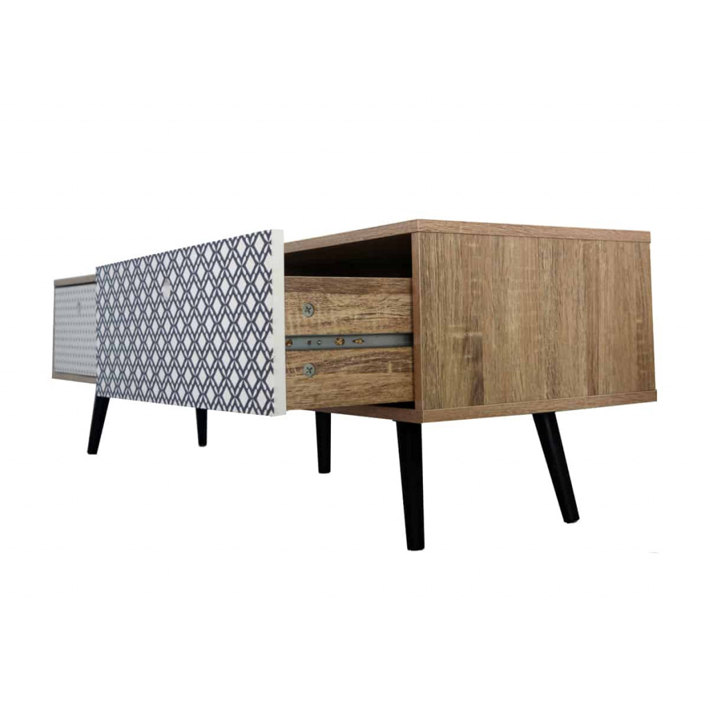 Lowboard Benton Modern MDF Metall Braun