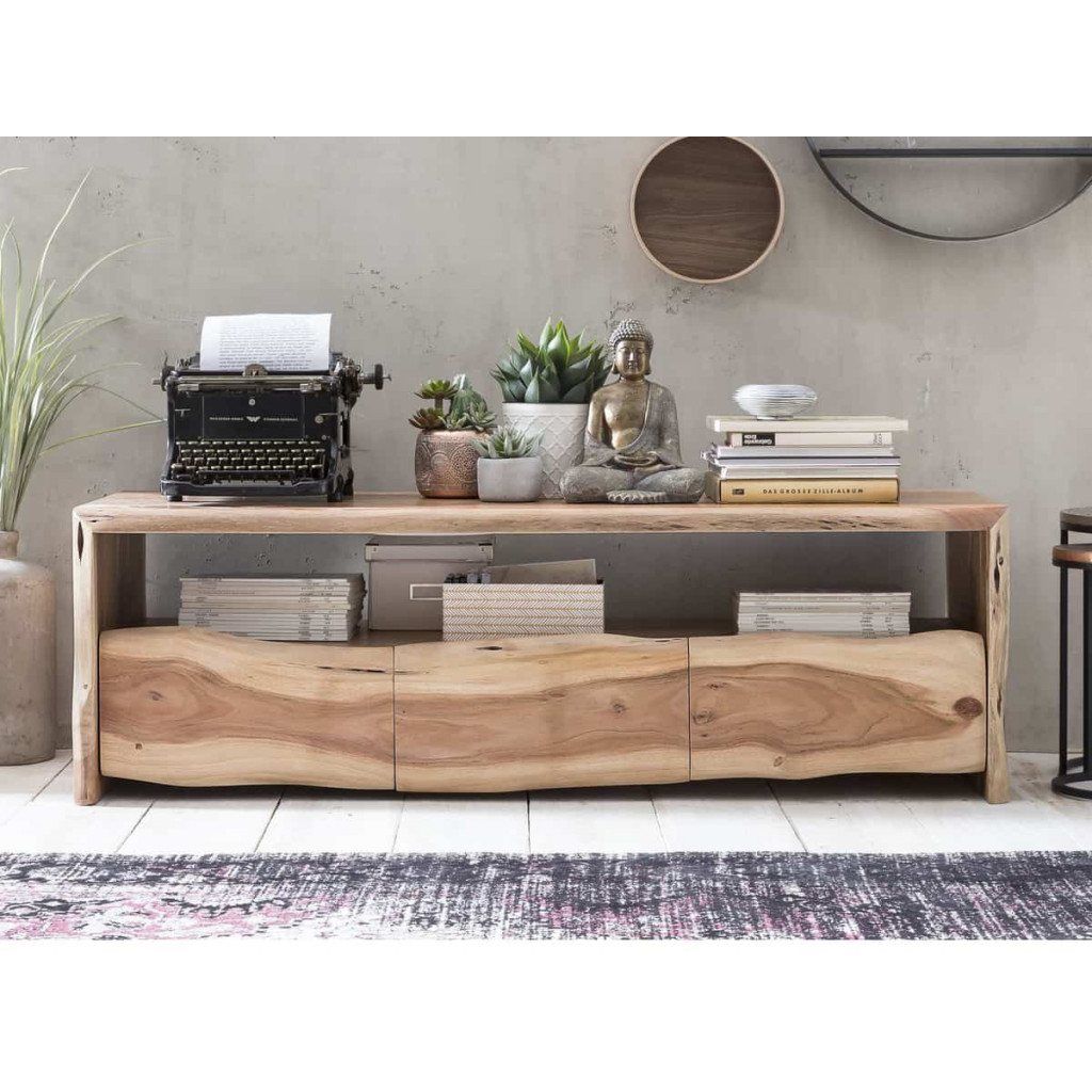 Lowboard  Modern Massivholz Akazie Akazie natur