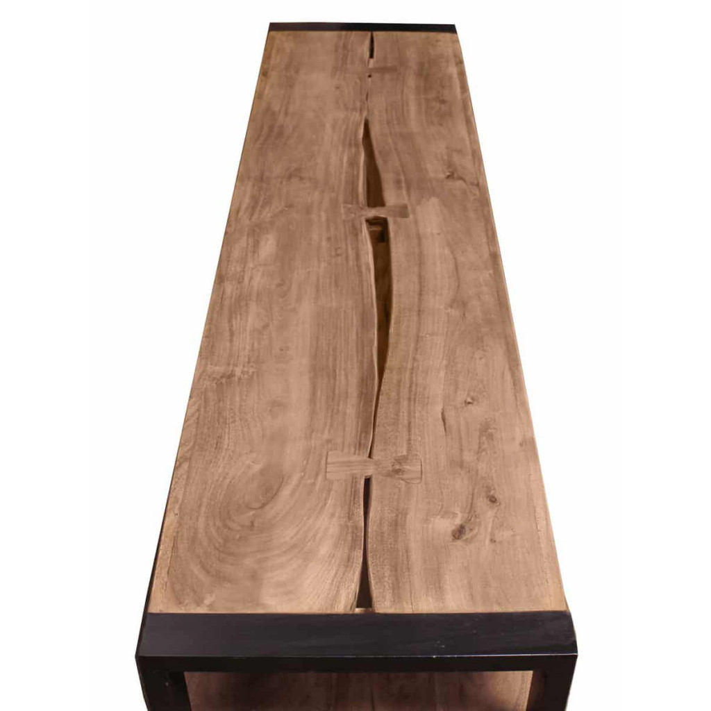 Lowboard  Modern Massivholz Metall Akazie Akazie natur