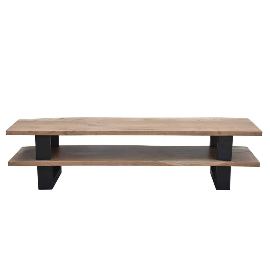 Lowboard  Modern Massivholz Metall Akazie Akazie natur