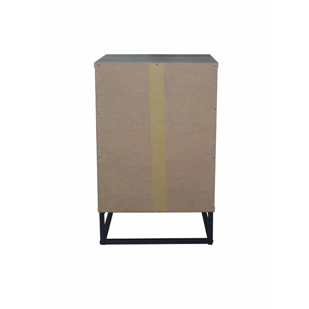 Nachttisch Benton Modern MDF Metall Braun