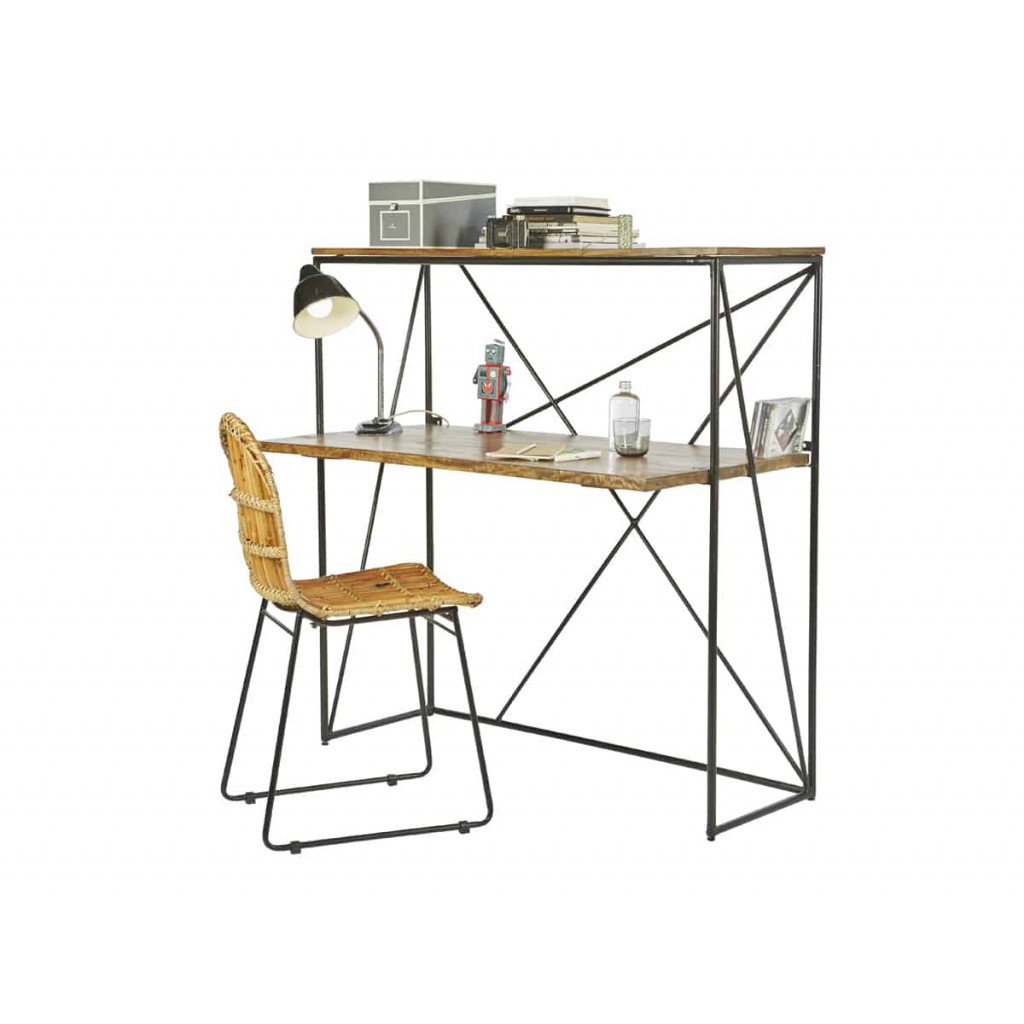 Schreibtisch Tom Tailor Modern Massivholz Metall Mango Braun