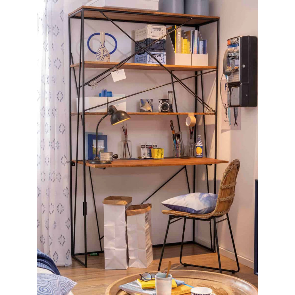 Schreibtisch Tom Tailor Modern Massivholz Metall Mango Braun