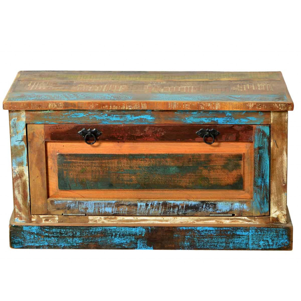 Schuhschrank  Shabby Chic Massivholz Metall Recycletes Holz Braun