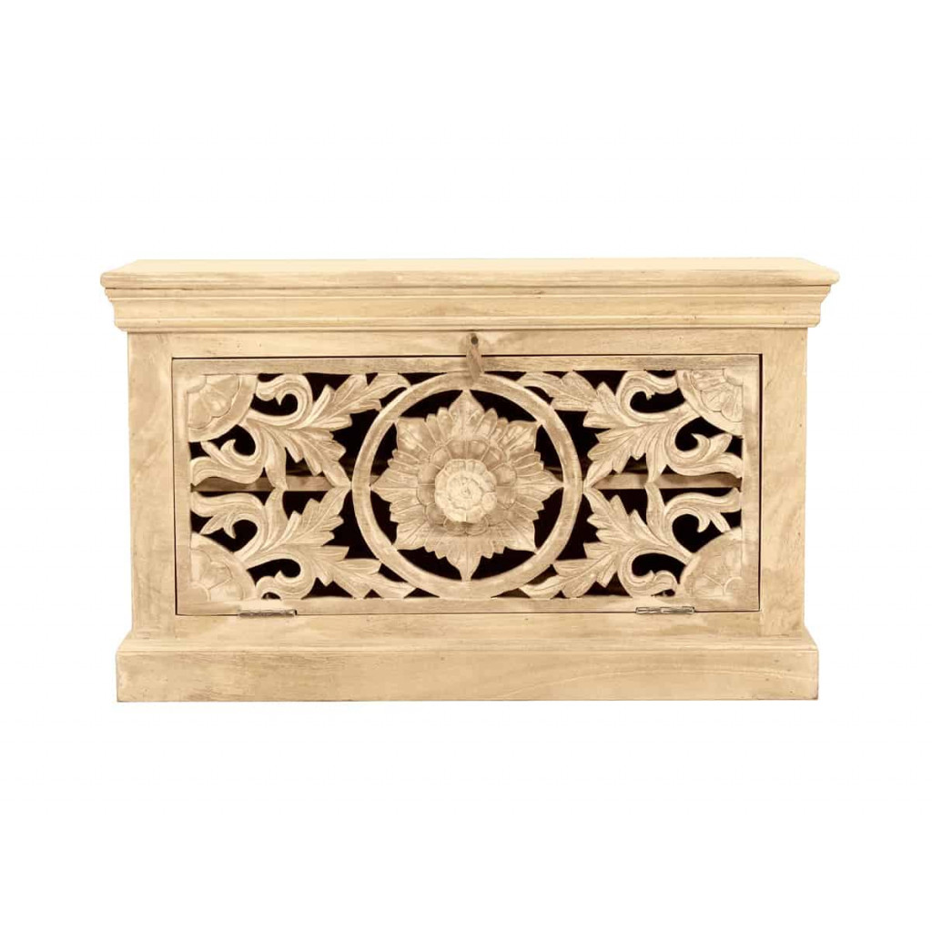 Schuhschrank Varanasi Modern Massivholz Mango Natur