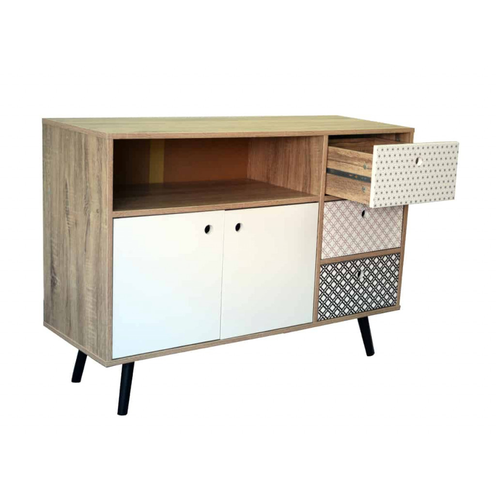 Sideboard Benton Modern MDF Metall Braun