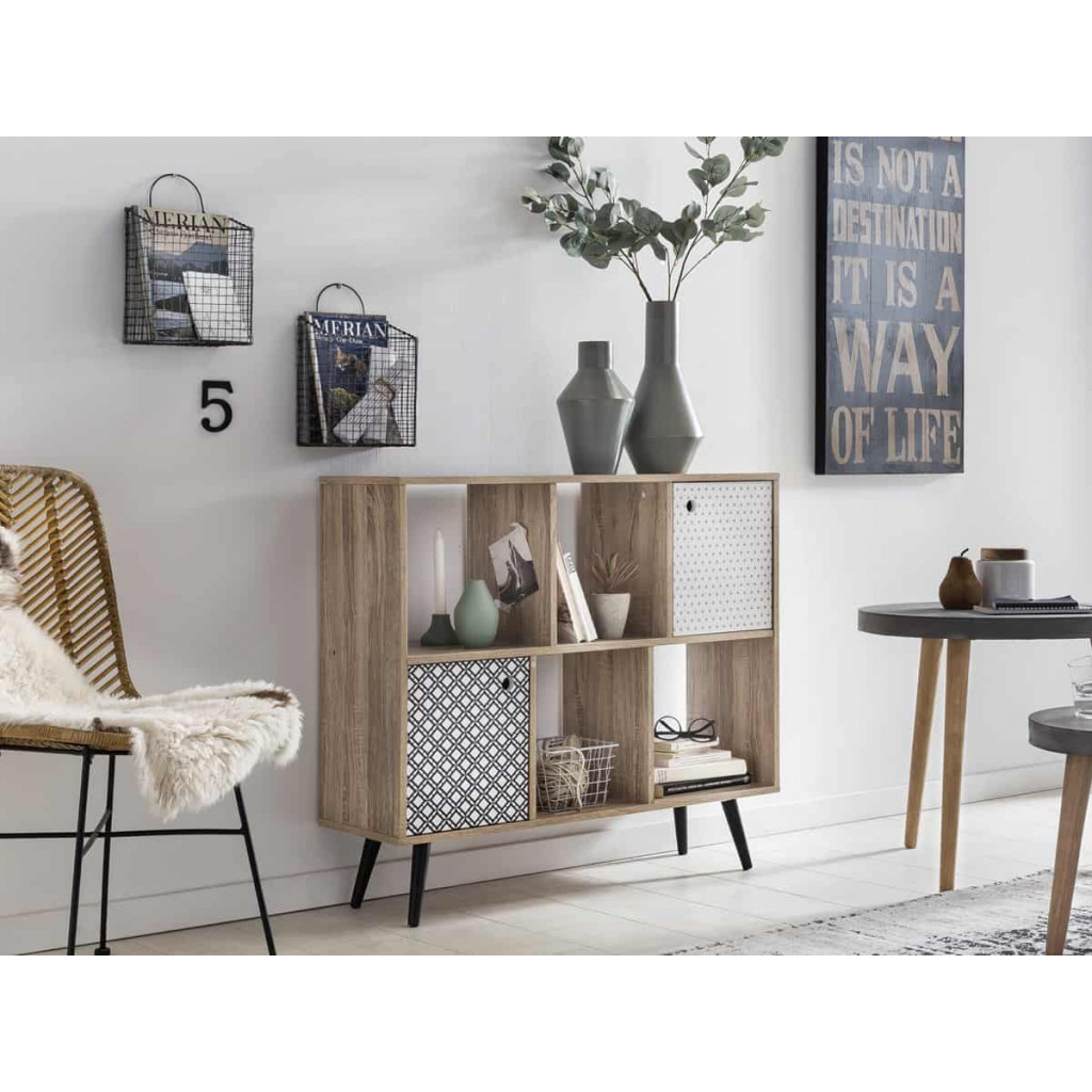 Sideboard Benton Modern MDF Metall Braun