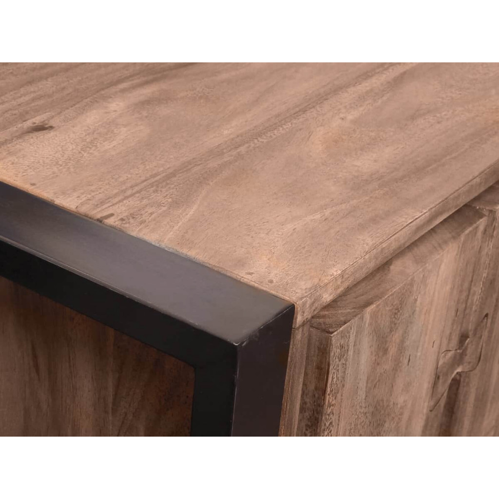 Sideboard  Modern Massivholz Metall Akazie Akazie natur
