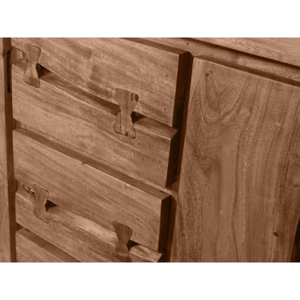 Sideboard  Modern Massivholz Metall Akazie Akazie natur