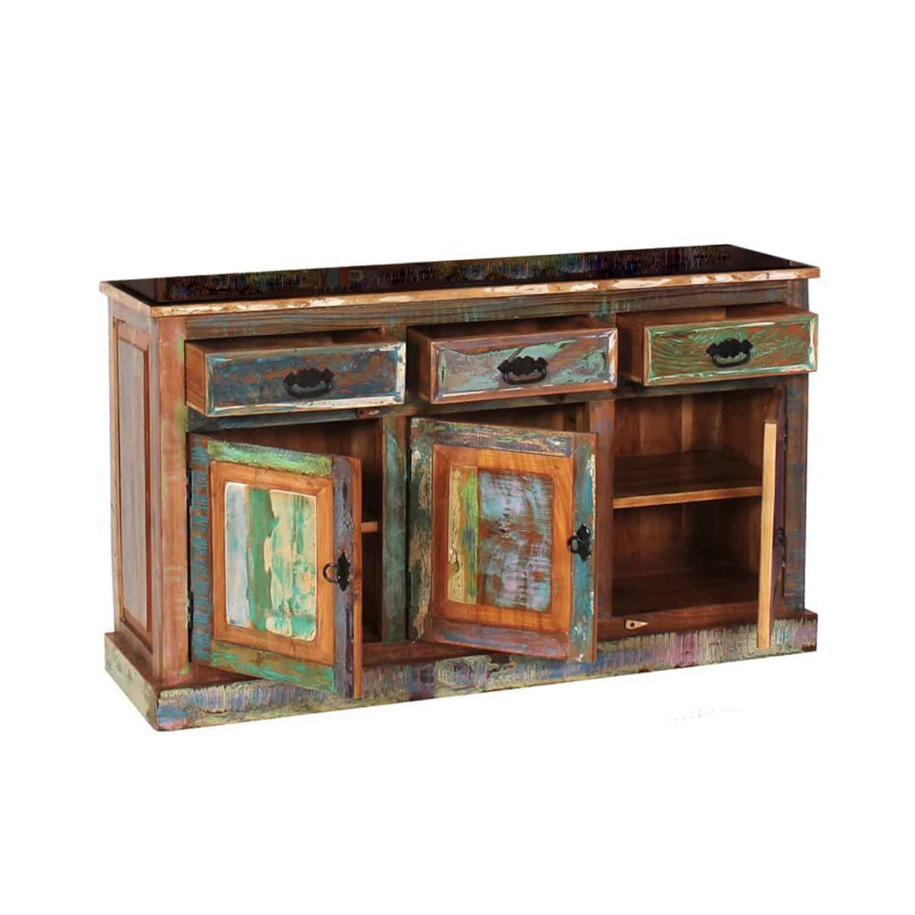 Sideboard  Shabby Chic Massivholz Recycletes Holz Braun